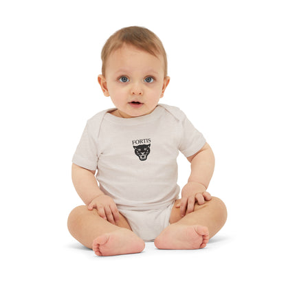 Fortis Panther Infant One-Piece Bodysuit – Cute Minimal Baby Onesie