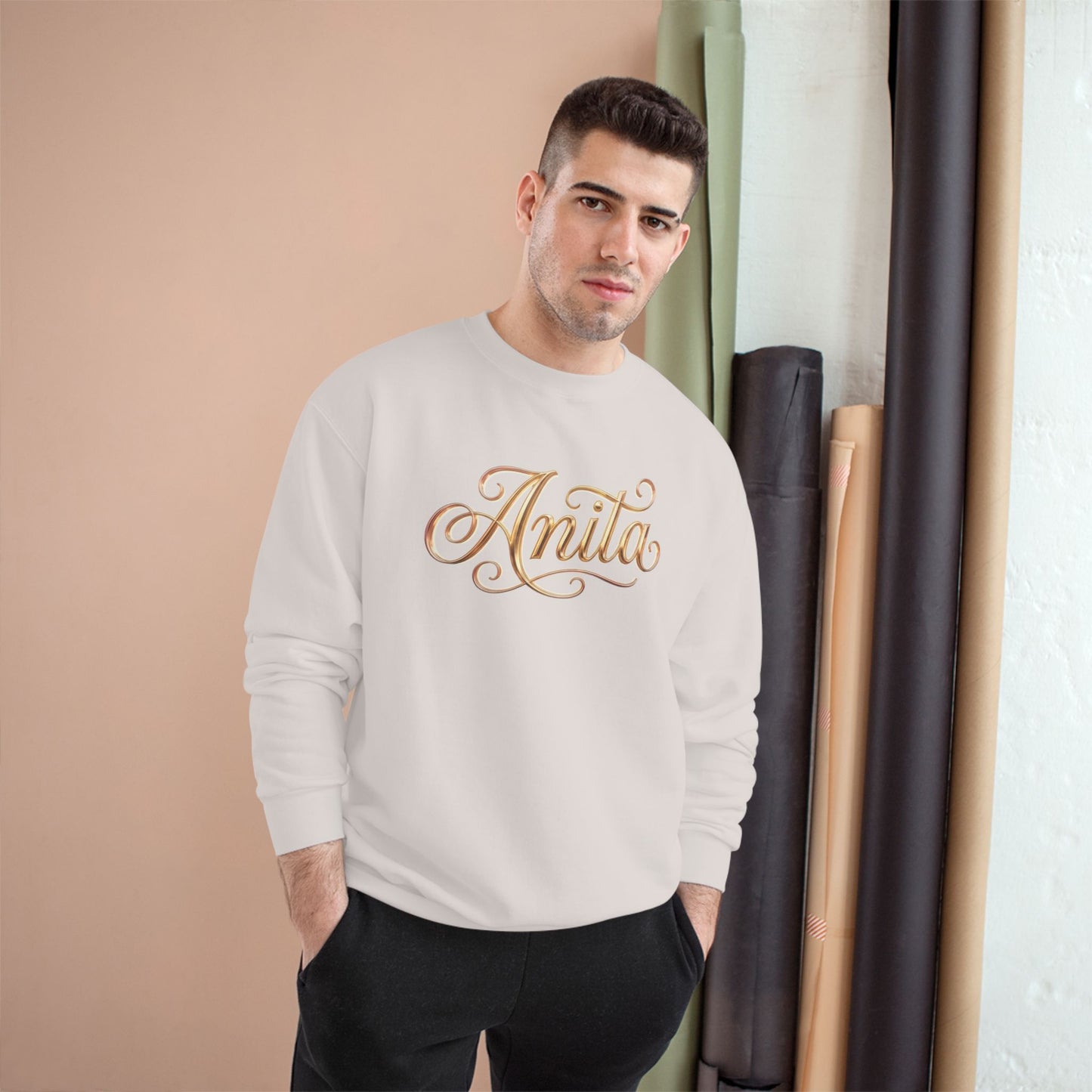 Personalized 'Anita' Script Sweatshirt - Elegant Gold Name Crewneck