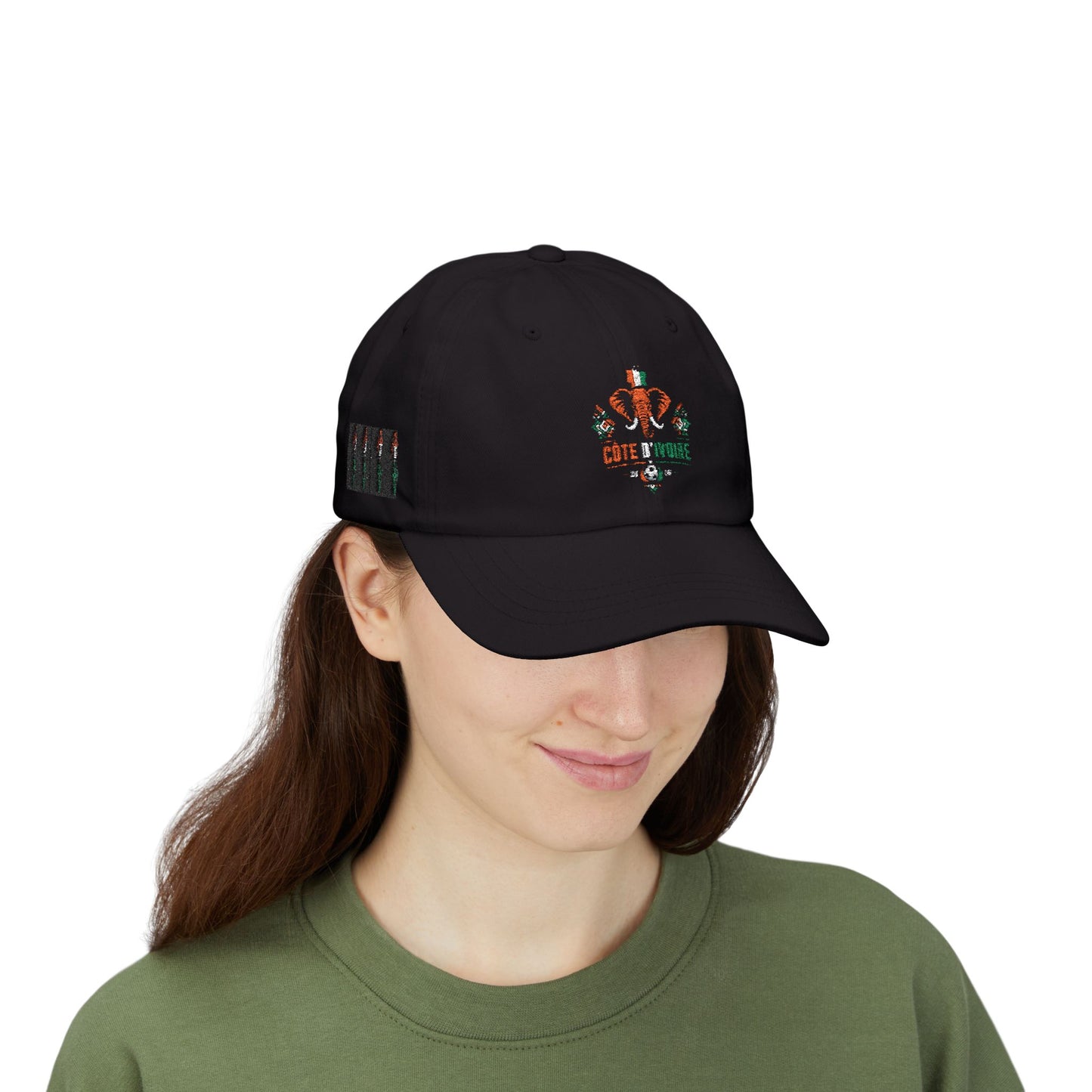 Dad Cap — Côte d’Ivoire Flag Elephant Embroidered Baseball Hat