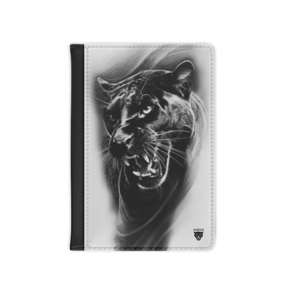 Panther Roar Passport Cover — Black Cat Travel Document Holder
