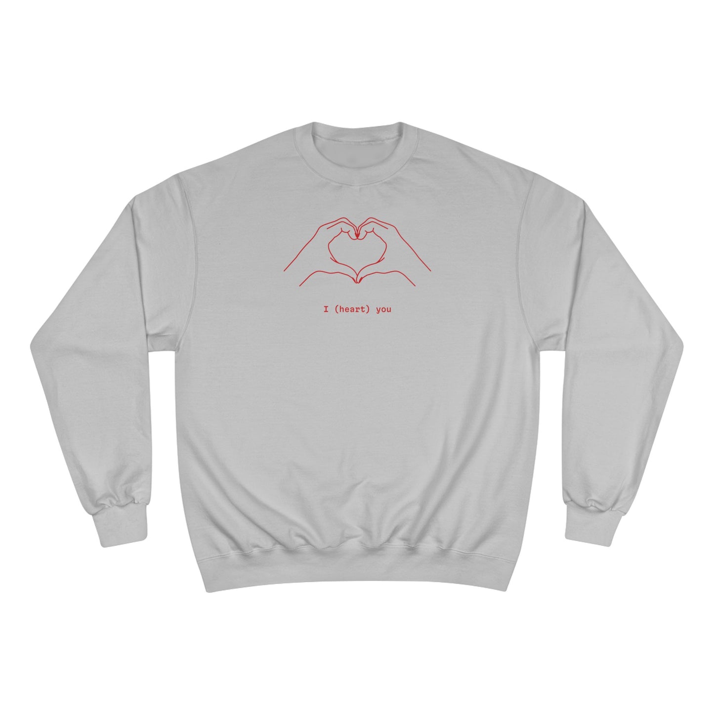 Heart Hands Sweatshirt – "I SWEARIY LOVE" Minimal Valentine Crewneck