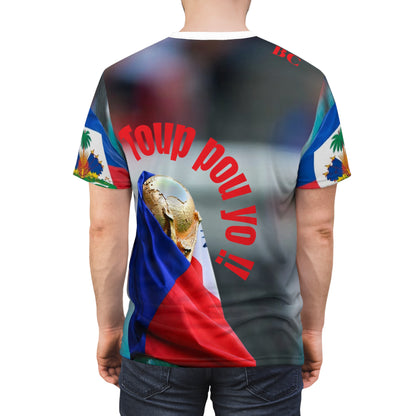 Haiti Flag Lion T-Shirt — Patriotic Haitian All-Over Print Tee