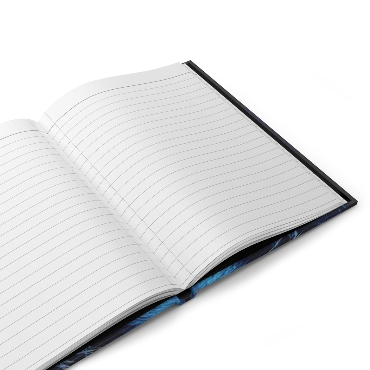 Blue Flame Lion Hardcover Journal — Mystical Wildlife Notebook for Writers & Gift