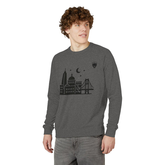 City Skyline Crewneck Sweatshirt — Nightscape San Francisco Graphic