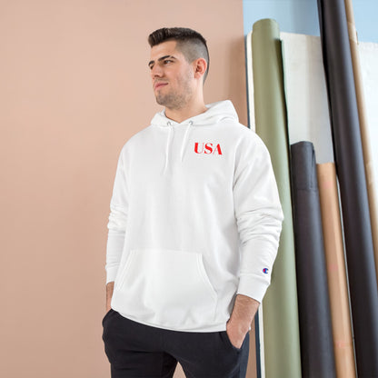 USA Hoodie — Minimal Patriotic Champion Hoodie