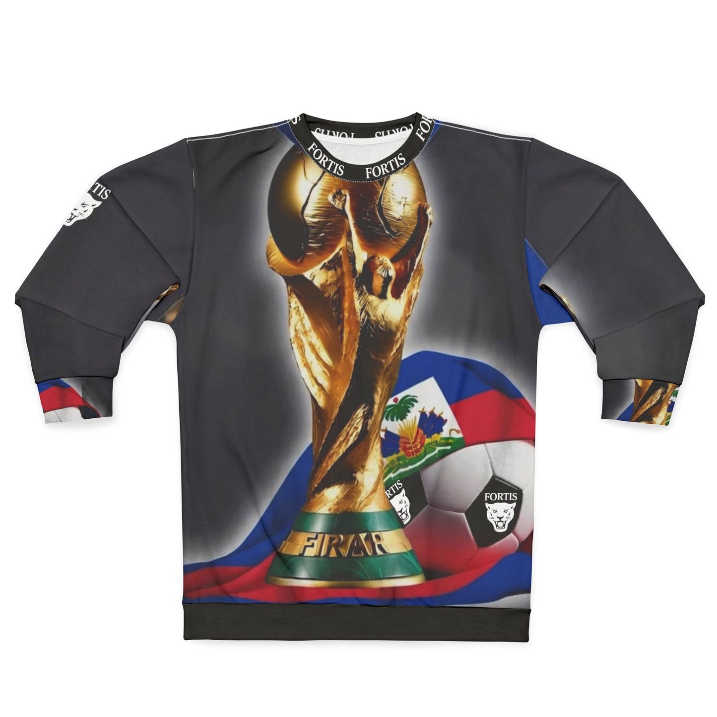 World Cup Trophy Sweatshirt — Haitian Flag Soccer Crewneck
