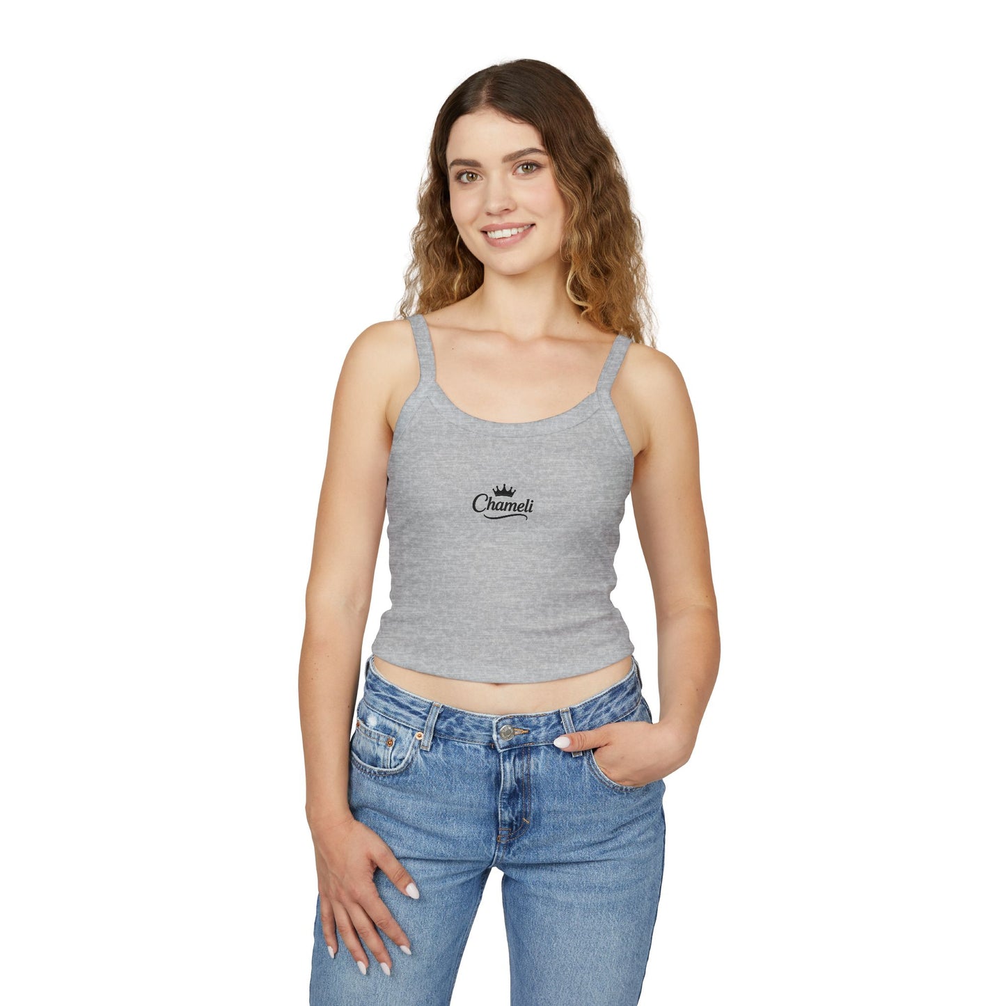 Chamel Crown Logo Spaghetti Strap Tank