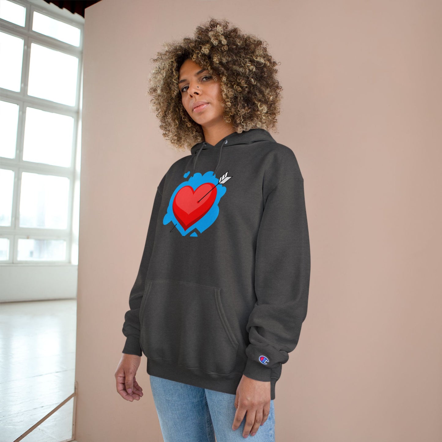 Heart Arrow Hoodie — Cute Valentine Champion Pullover