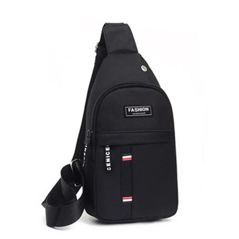 Men'S Chest Bags Casual Waist Bags Small Short Trip Travel Carry Bags Men'S Waterproof Shoulder Crossbody Bags Nylon Handbags