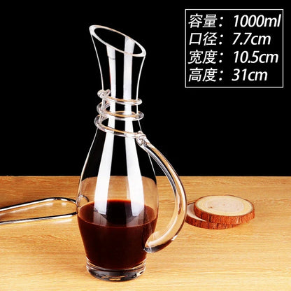 Wine Decanter Lead-Free Crystal Glass Wine Decanter Home Bars Champagne Pourer Snail Shaped Decanter Brandy Bottle Container