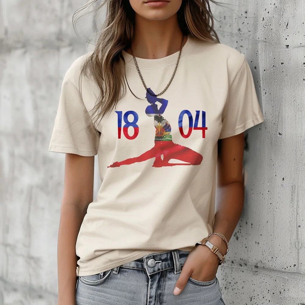 Haiti Tshirt Women Graphic Anime Streetwear T Shirt Female Y2K Harajuku Anime Clothing