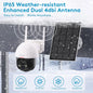 Rotating Outdoor Solar Dome Home Security Camera with Motion Alarm
