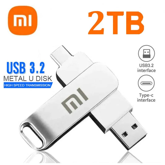 Xiaomi 16TB USB3.2 Flash Drive Waterproof High Speed Transfer Type-C 2-In-1 Interface Universal for Mobile Phone Computer U Disk