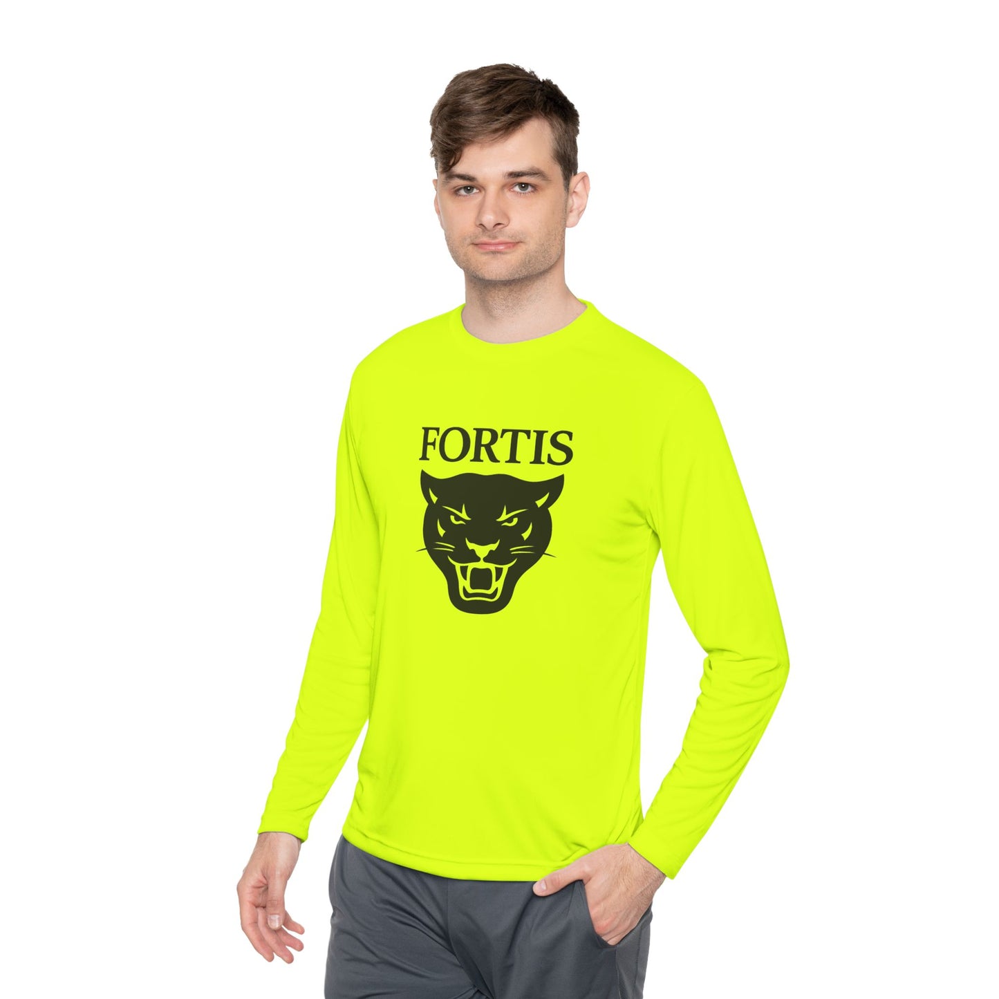Fortis Panther Long Sleeve Tee — Athletic Mascot Graphic Shirt