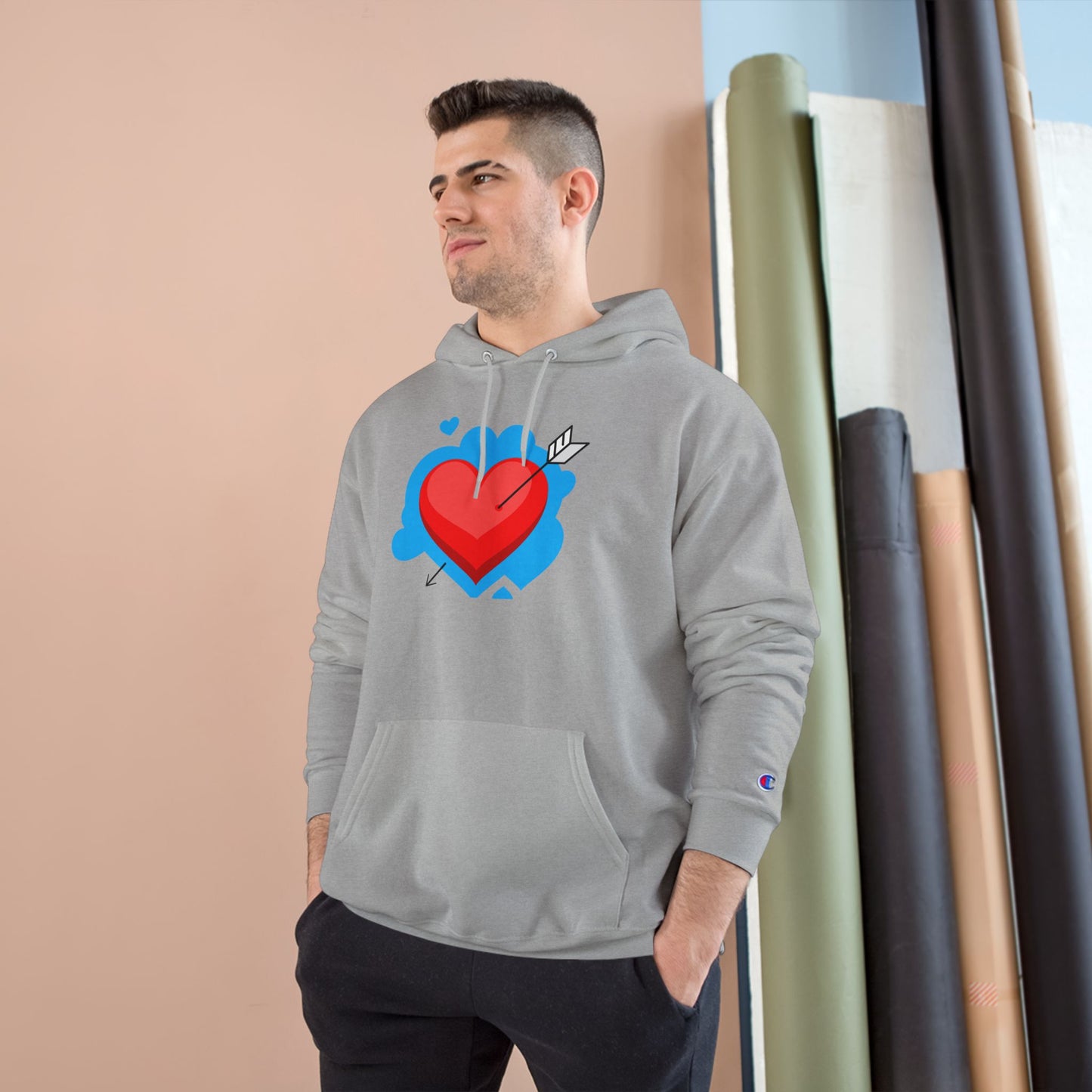 Heart Arrow Hoodie — Cute Valentine Champion Pullover