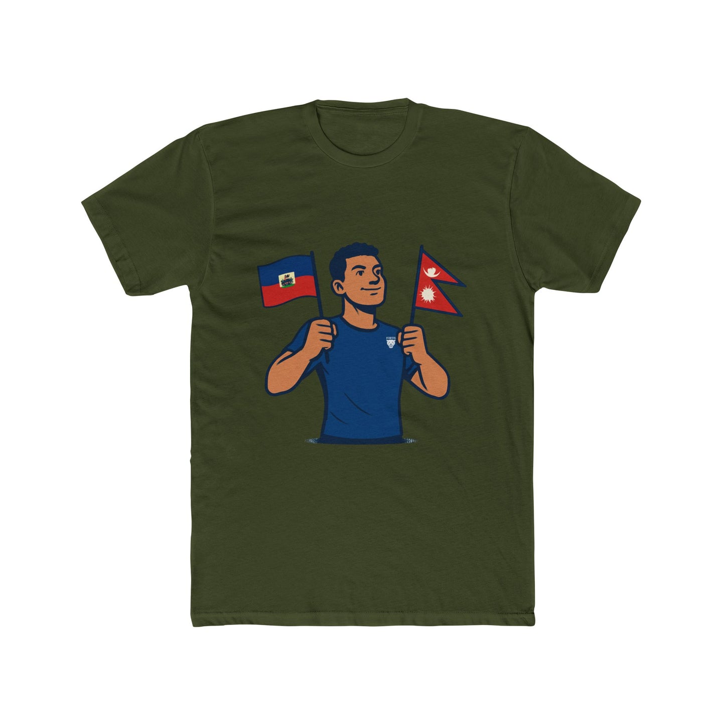 Unisex Cotton Crew Tee with Diverse Flags Design, Perfect for Pride, Cultural Events, Casual Outfits, Gifts, Travel Enthusiasts