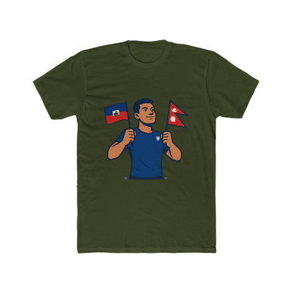 Unisex Cotton Crew Tee with Diverse Flags Design, Perfect for Pride, Cultural Events, Casual Outfits, Gifts, Travel Enthusiasts