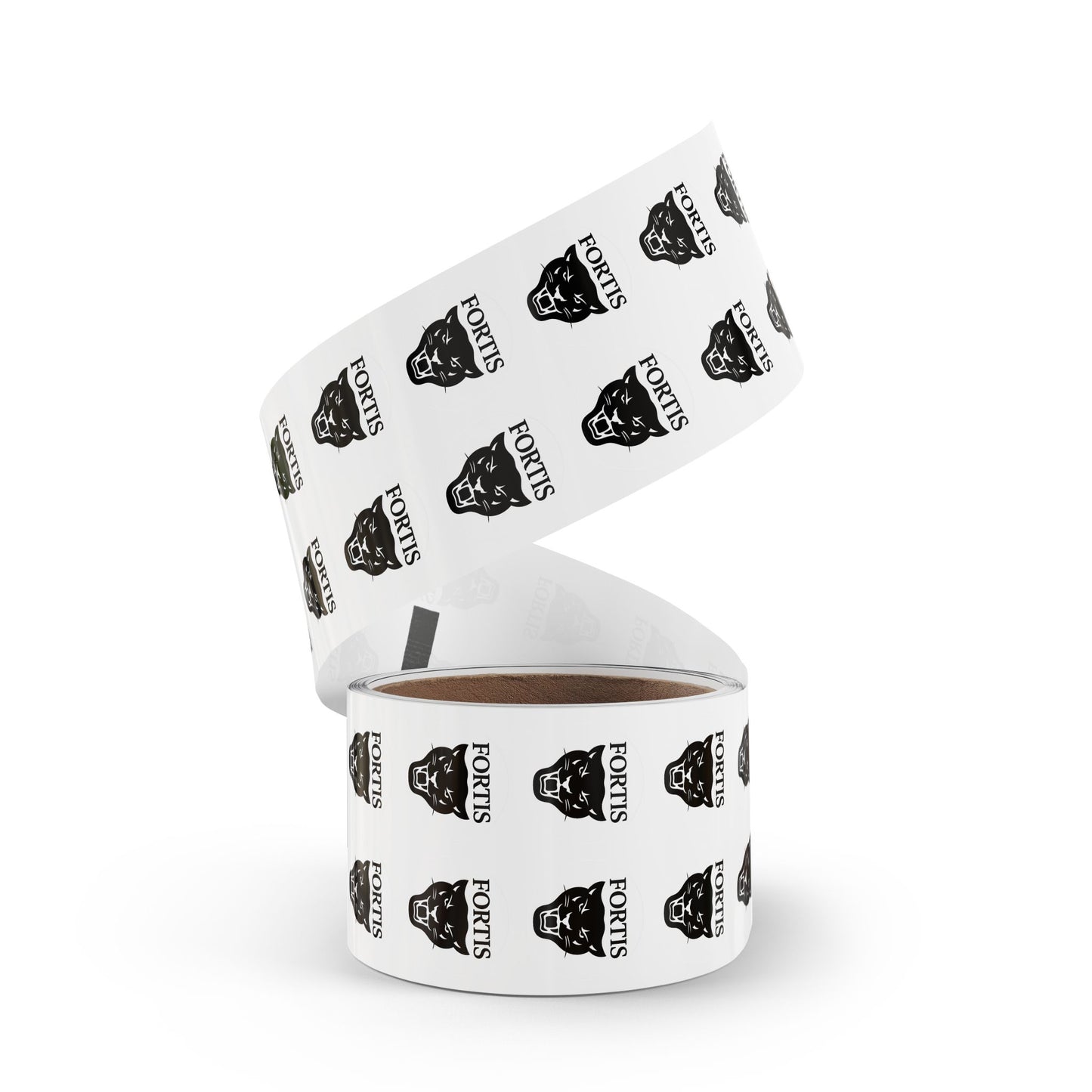 Fortis Panther Round Sticker Rolls – School Logo Label Stickers (Bulk Roll)
