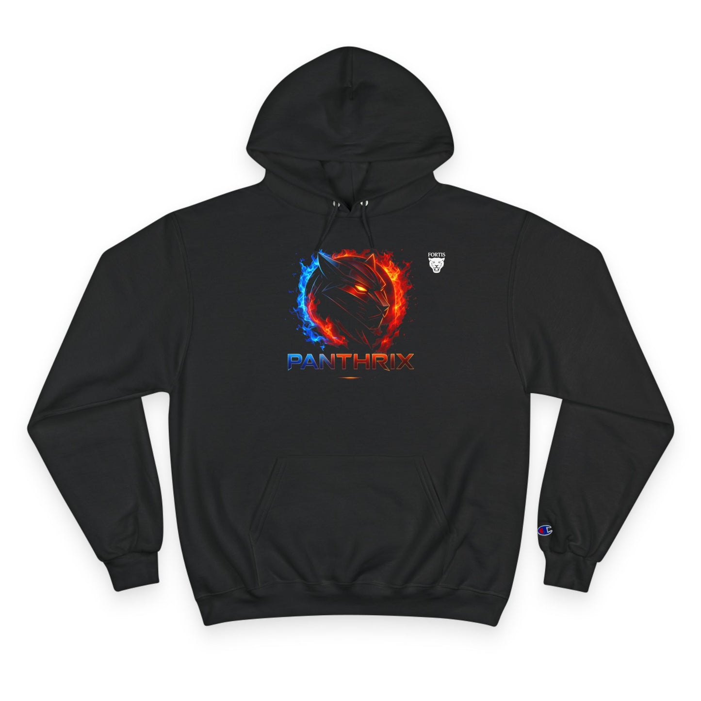 Fire & Ice Panther Hoodie — Gamer Graphic Champion Hoodie