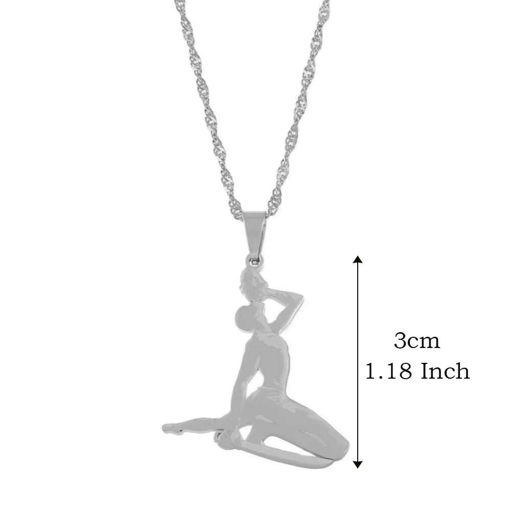 3CM Haiti Pendant Necklace Women Girls Neg Mawon Ayiti Items Gold Color Jewelry of Haiti Accessories Neg Maron @067221