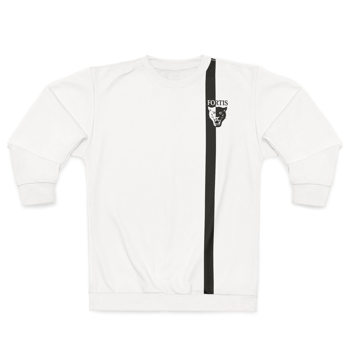 Fortis Black Stripe Sweatshirt — Minimalist Athletic Crewneck