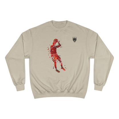 Basketball Champion Sweatshirt — Red Silhouette Shooter Crewneck
