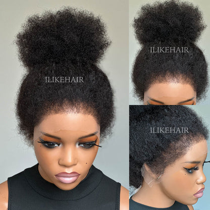 Afro Kinky Curly with Kinky Edges HD 13X4 Lace Front Wig