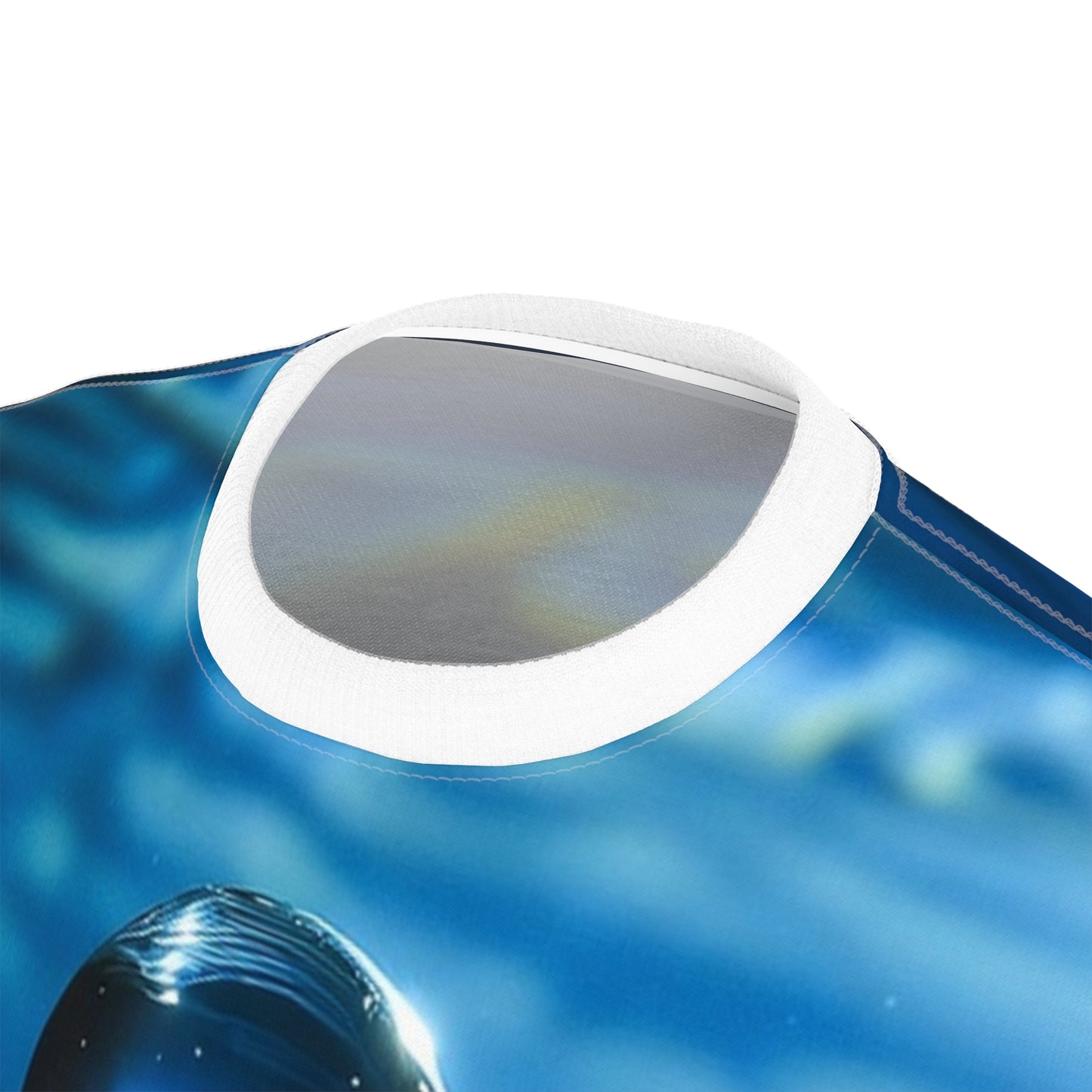 Water Drop All-Over Print Tee — Photorealistic Splash Design