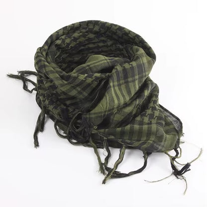 Unisex Lightweight Plaid Tassel Arab Desert Shemagh Keffiyeh Scarf Wrap Pashmina
