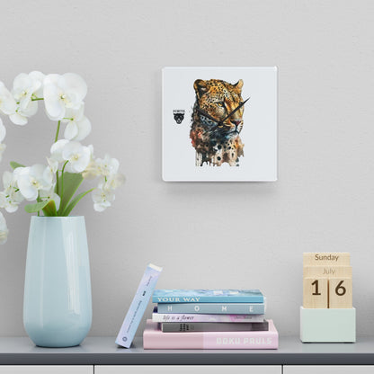 Leopard Watercolor Acrylic Wall Clock — Wildlife Art Home Decor