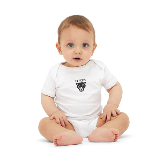 Fortis Panther Infant One-Piece Bodysuit – Cute Minimal Baby Onesie