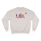 USA Flag Crewneck Sweatshirt - Patriotic American Pride Pullover