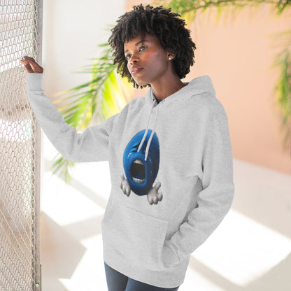 Blue Scream Emoji Hoodie — Cute 3D Emoticon Graphic Fleece Pullover