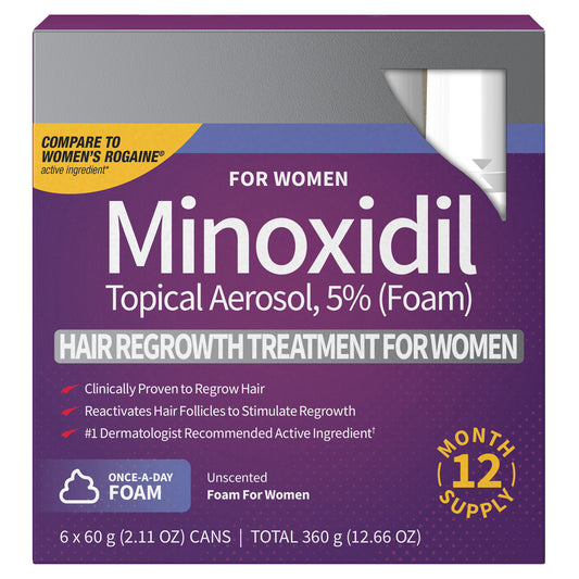 Women’S Minoxidil by Perrigo Hair Regrowth Treatment 2.11 Fl Oz, 6-Pack