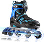 Vinal Girls Adjustable Flashing Inline Skates, All Wheels Light Up, Fun Illuminating Skates for Kids Men Adult Women and Boys
