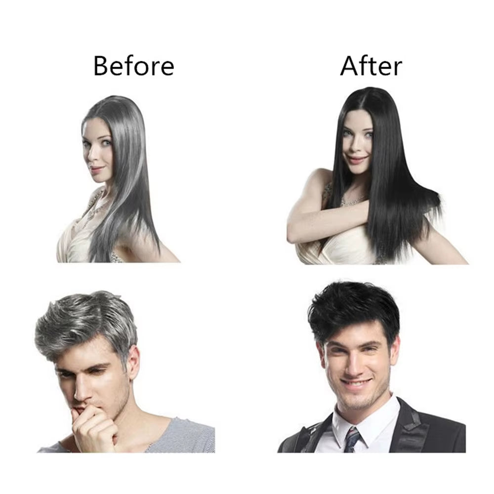250ML Black Hair Shampoo for Men Women 5 Minutes Fast Become Black Hair Dye Herb Natural Hair Care Restore Colorant Shampoo
