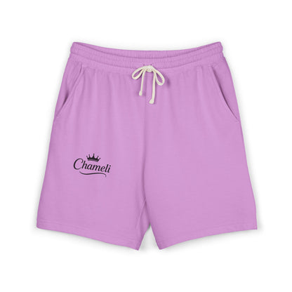Sweat Shorts — 'Chameli' Crown Logo Lightweight Fleece Lounge Shorts