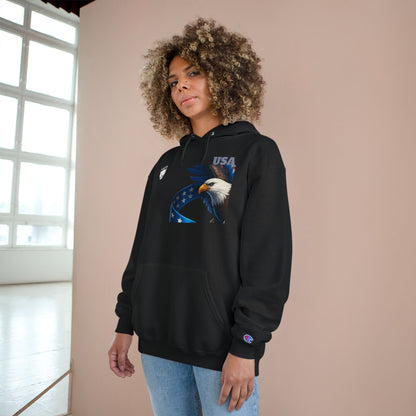 USA Bald Eagle Hoodie — Patriotic American Flag Sweatshirt