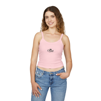 Chamel Crown Logo Spaghetti Strap Tank