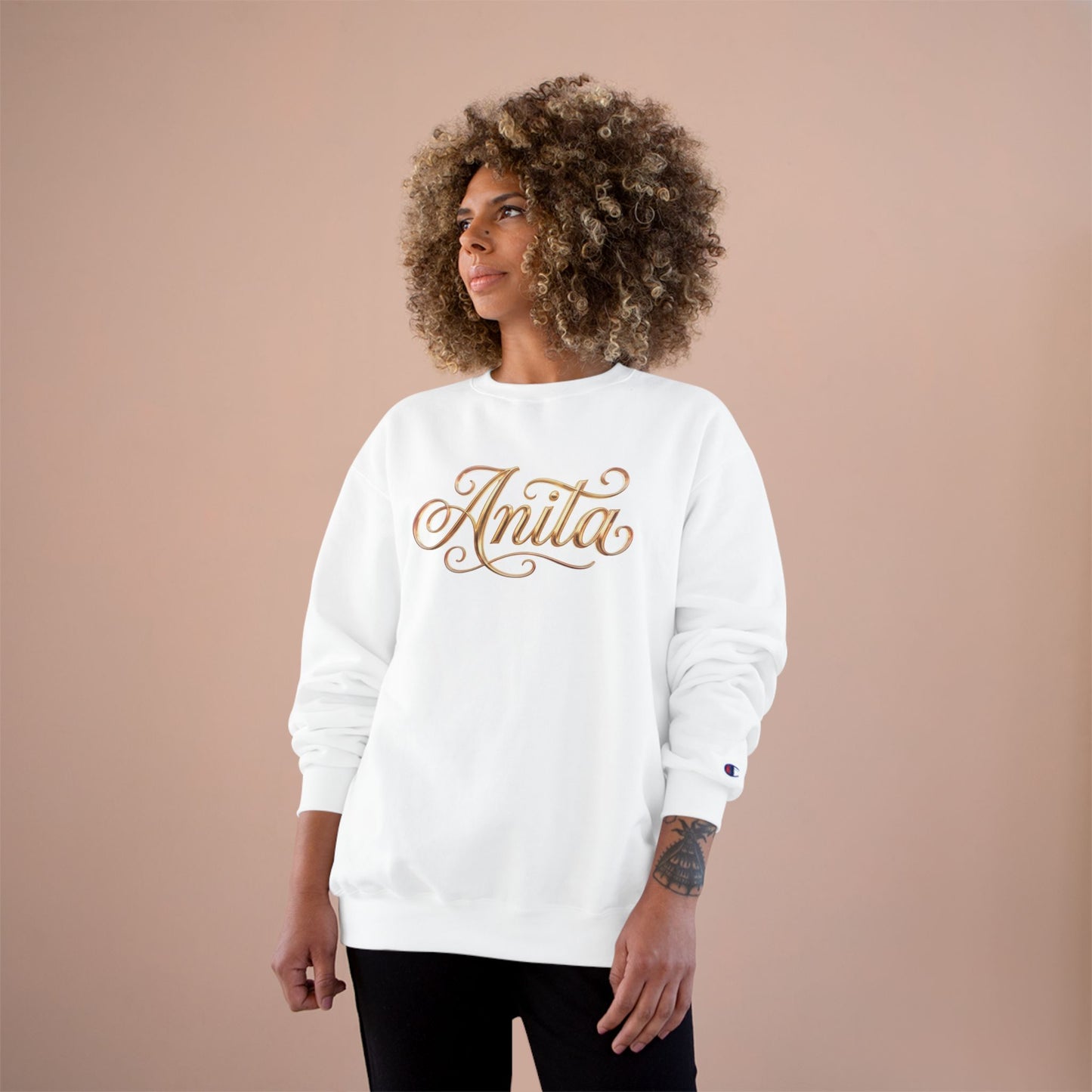 Personalized 'Anita' Script Sweatshirt - Elegant Gold Name Crewneck