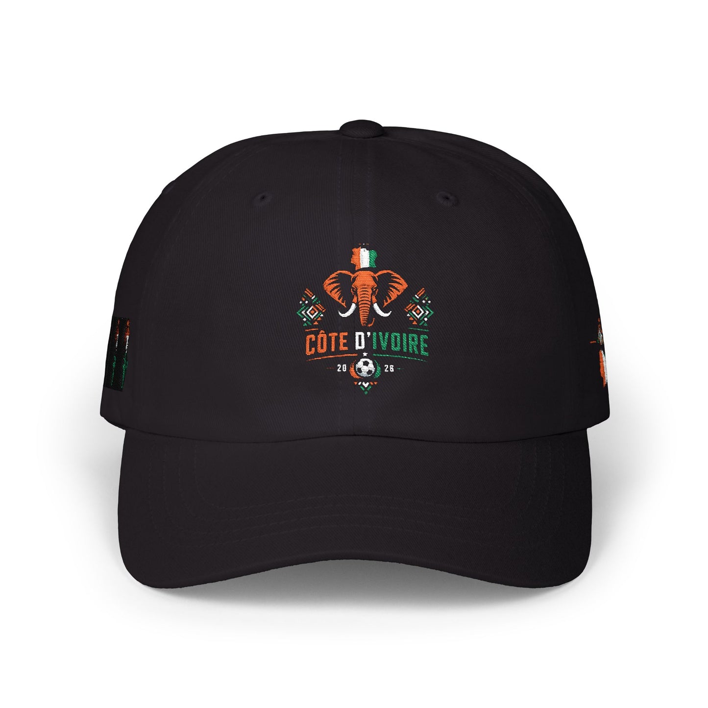 Dad Cap — Côte d’Ivoire Flag Elephant Embroidered Baseball Hat