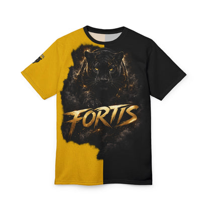 Fortis Panther Tee — Bold Black & Gold Graphic T‑Shirt