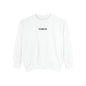 Fortis Minimalist White Sweatshirt — Small Center Logo, Casual Everyday Crewneck