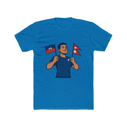 Unisex Cotton Crew Tee with Diverse Flags Design, Perfect for Pride, Cultural Events, Casual Outfits, Gifts, Travel Enthusiasts