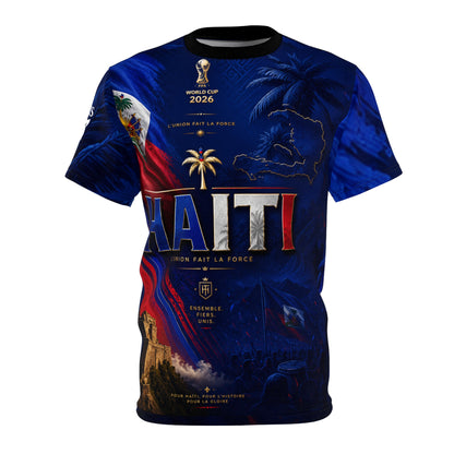 Haiti World Cup 2026 All-Over Print Tee — Haiti Flag Soccer Fan Shirt