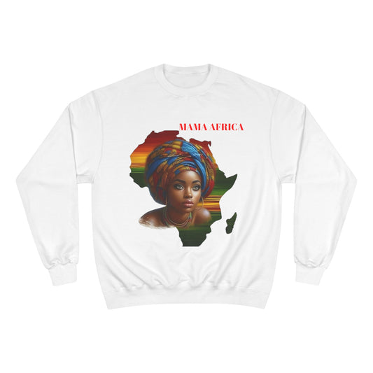 Mama Africa Sweatshirt — Afrocentric Map Portrait Crewneck