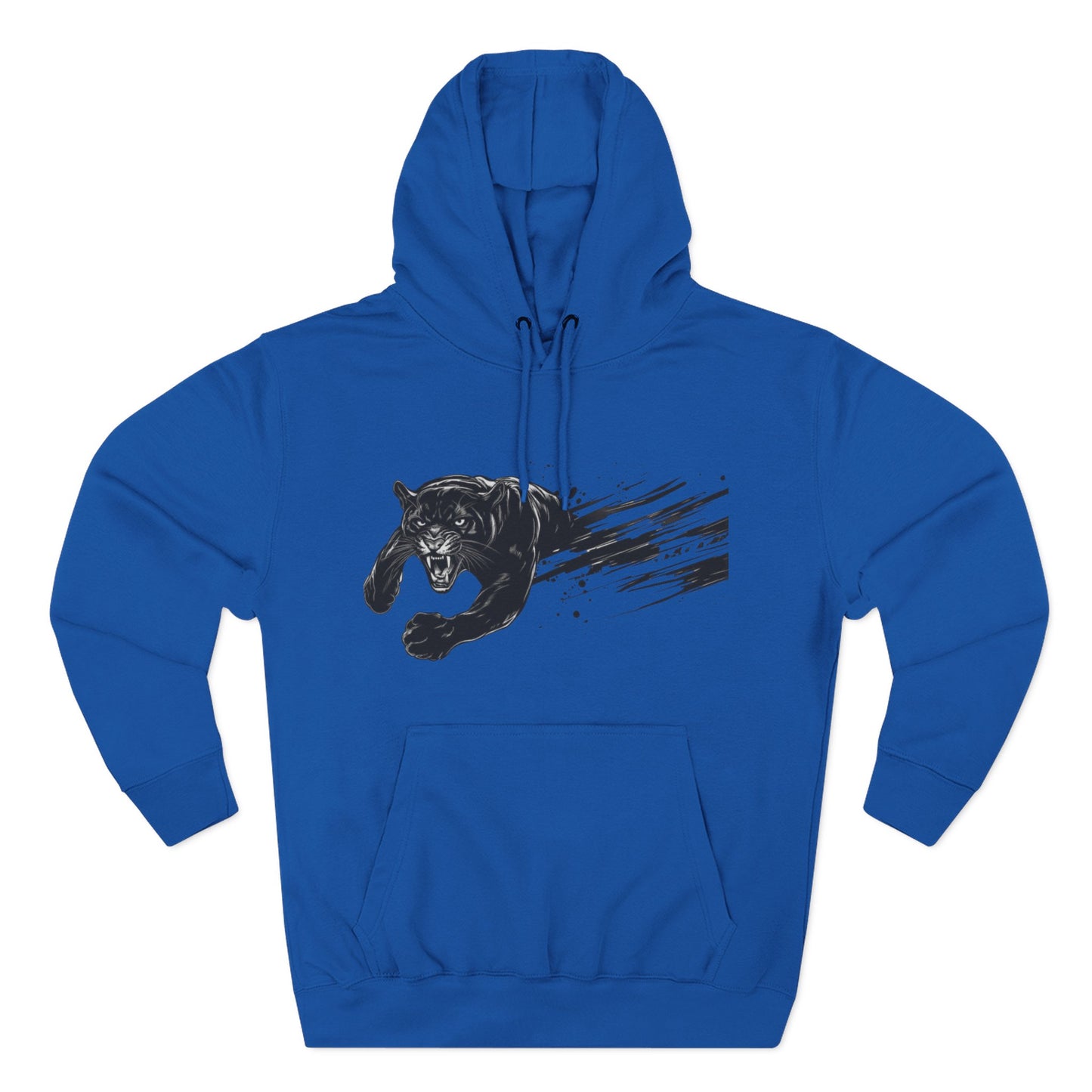 Panther Motion Hoodie — Leaping Black Panther Graphic Pullover