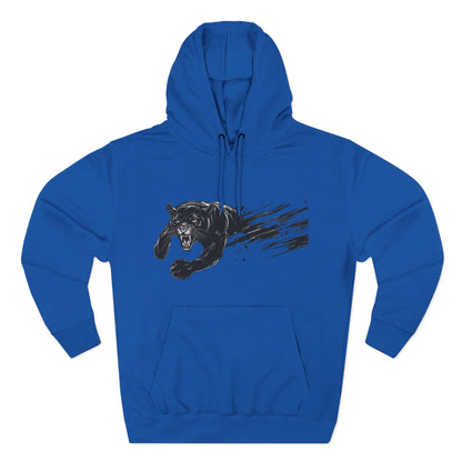 Panther Motion Hoodie — Leaping Black Panther Graphic Pullover