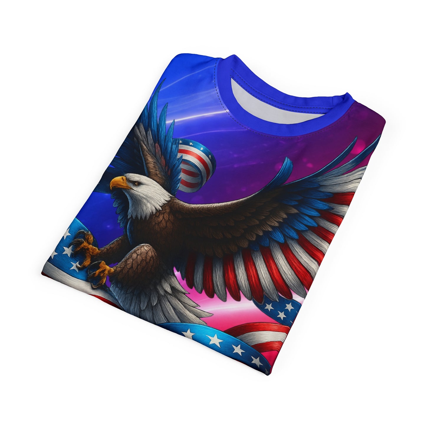 France Soccer Fan Tee — Blue Gradient AOP Klub Shirt
