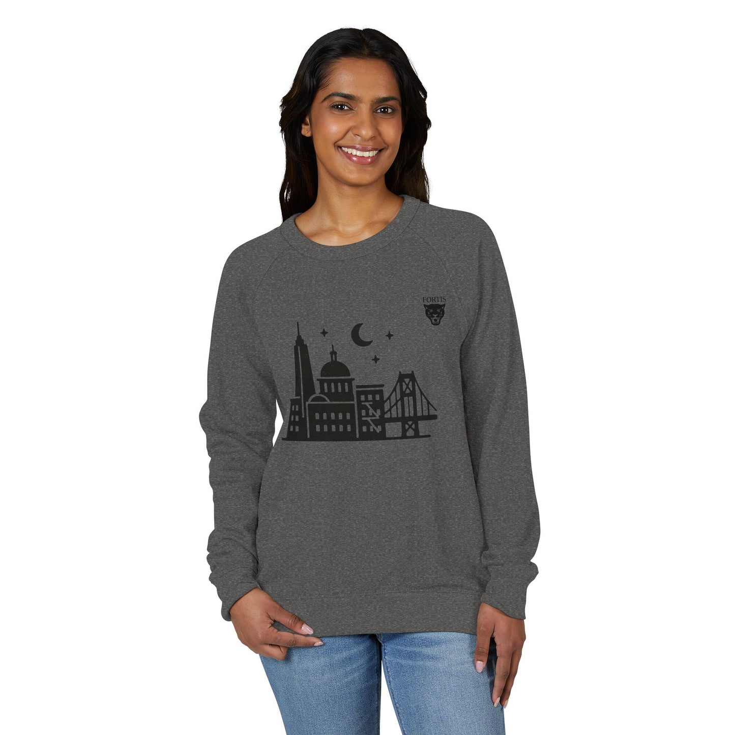 City Skyline Crewneck Sweatshirt — Nightscape San Francisco Graphic